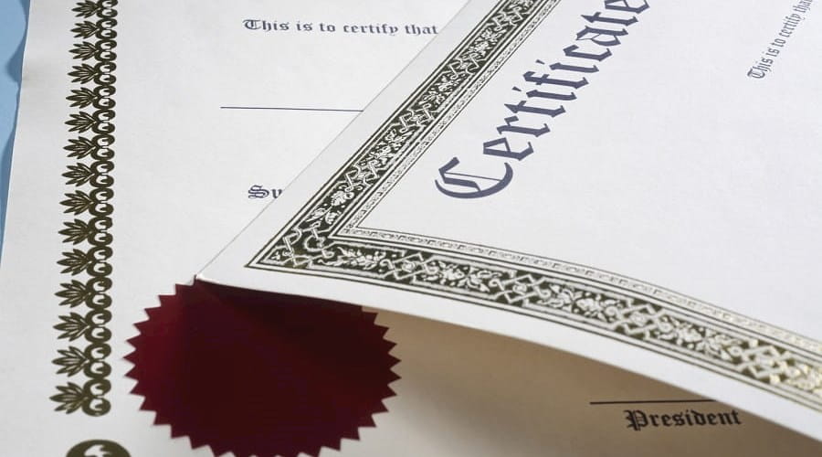 Generic picture of a certificate
