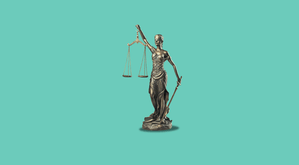 Statue of justice with scales