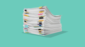 Stack of work papers