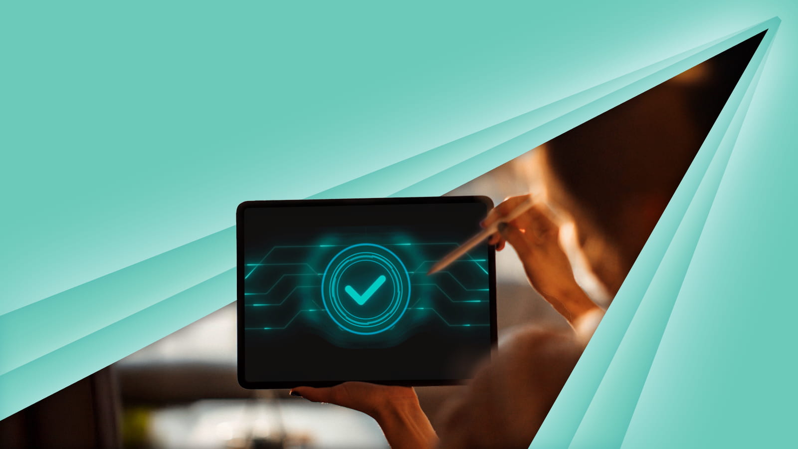 Person using a tablet