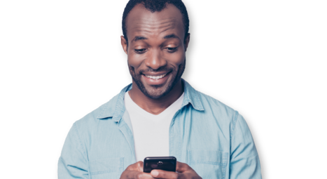 Image of man on a phone
