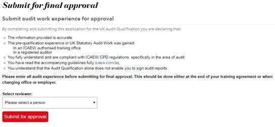 Submit your audit qualification for approval