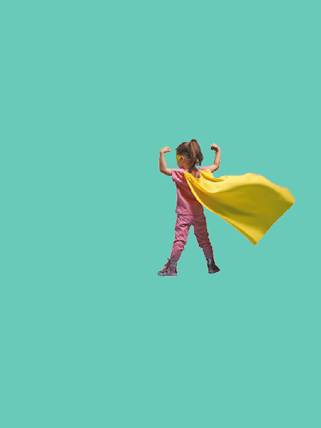 Child with cape