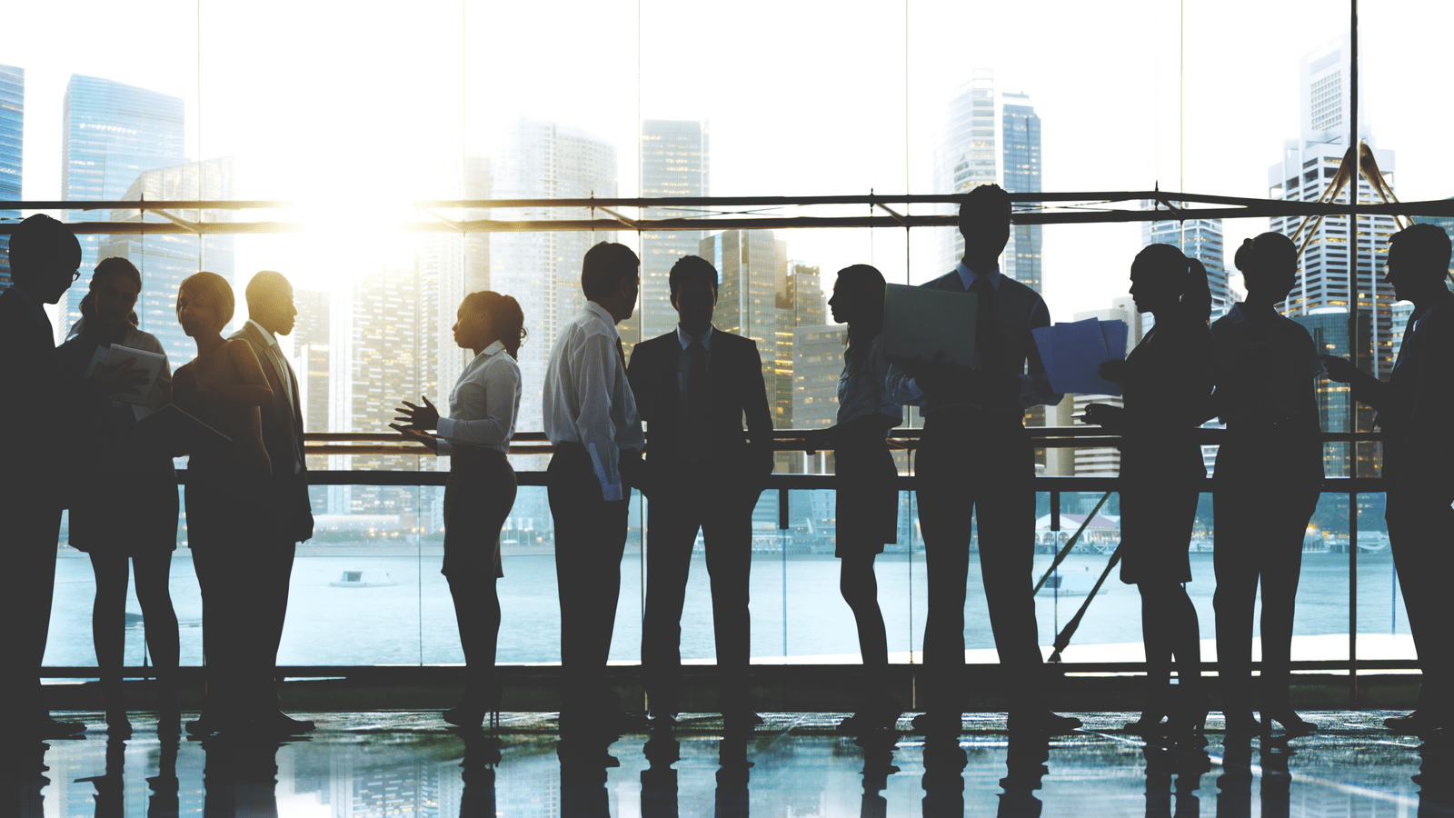 Business people at a networking event