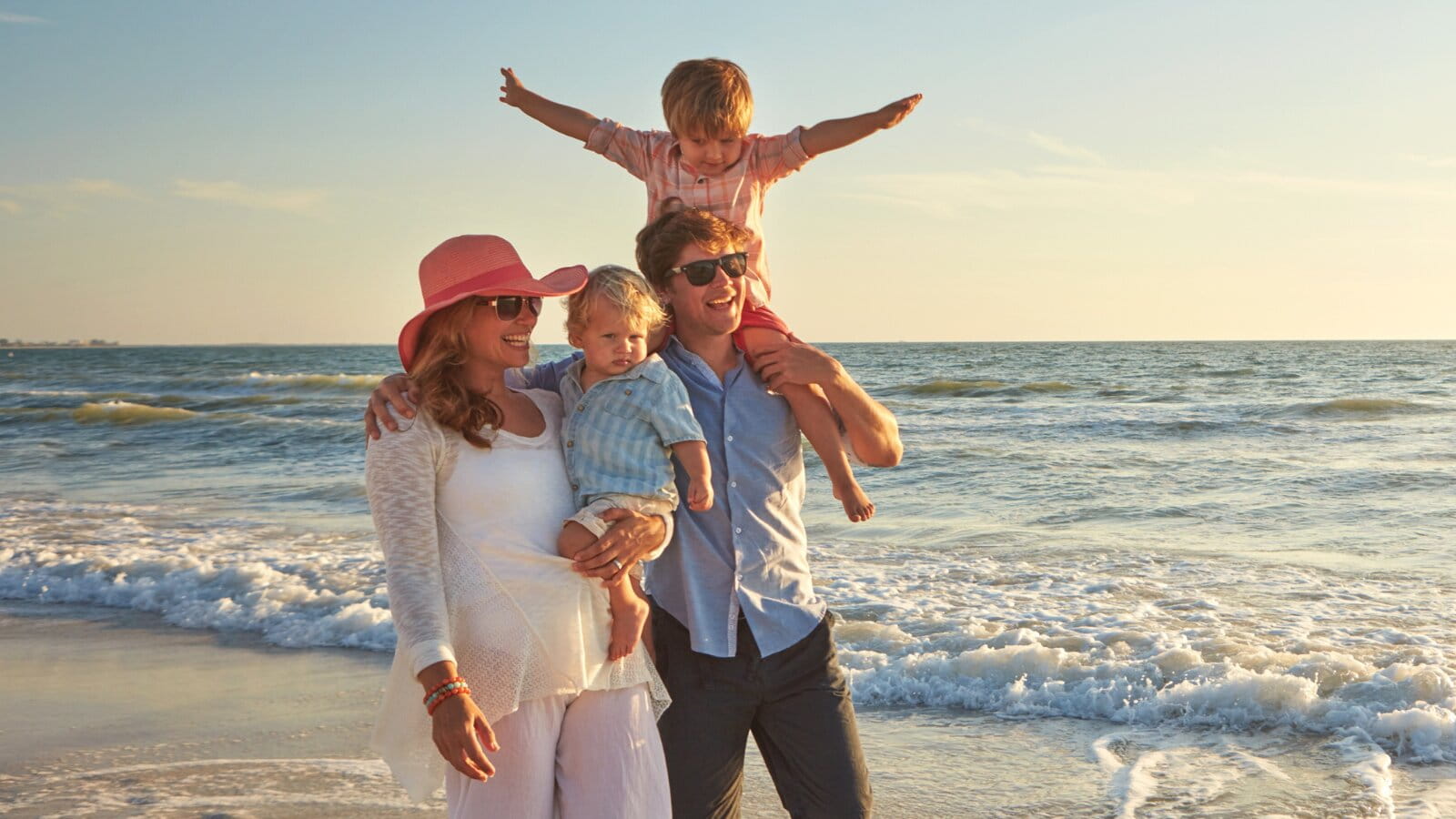 Family at the seaside