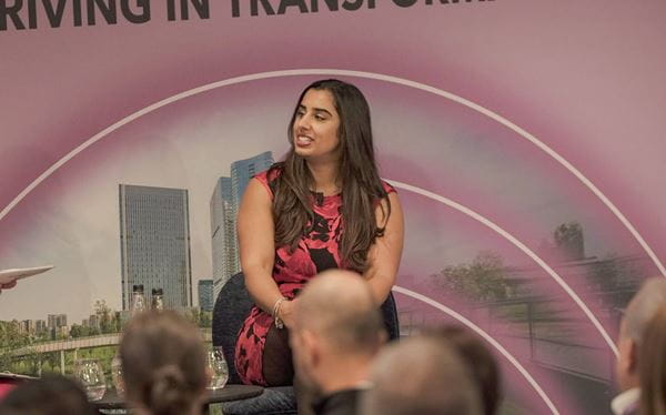 Karenjeet Kaur Bains ACA, Commonwealth Powerlifting Champion and Guinness World Record Holder, speaking at ICAEW's Annual Conference 2025 on 17 October