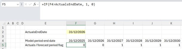 Excel spreadsheet screenshot