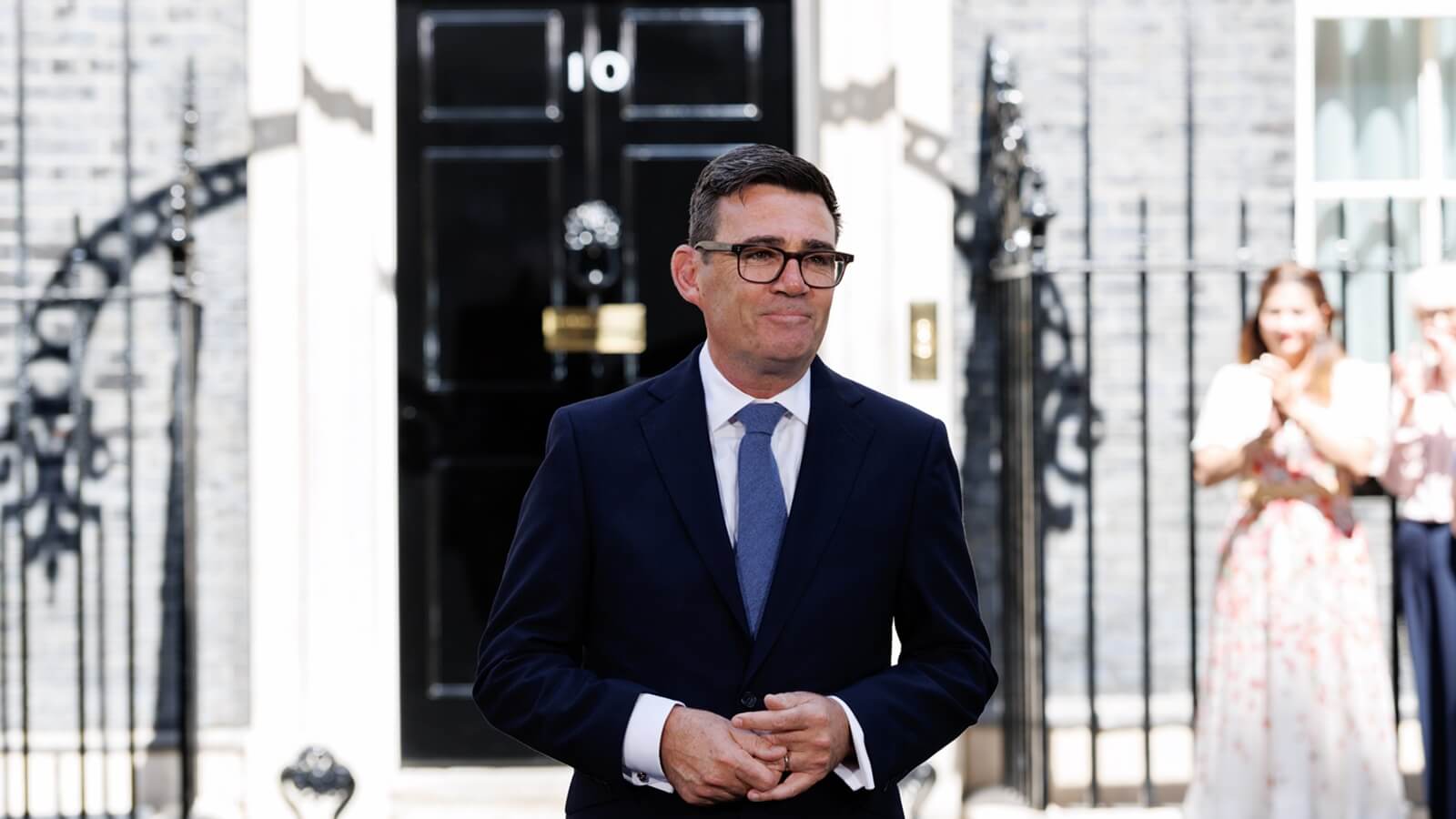 Prime Minister Andy Burnham arrives at 10 Downing Street