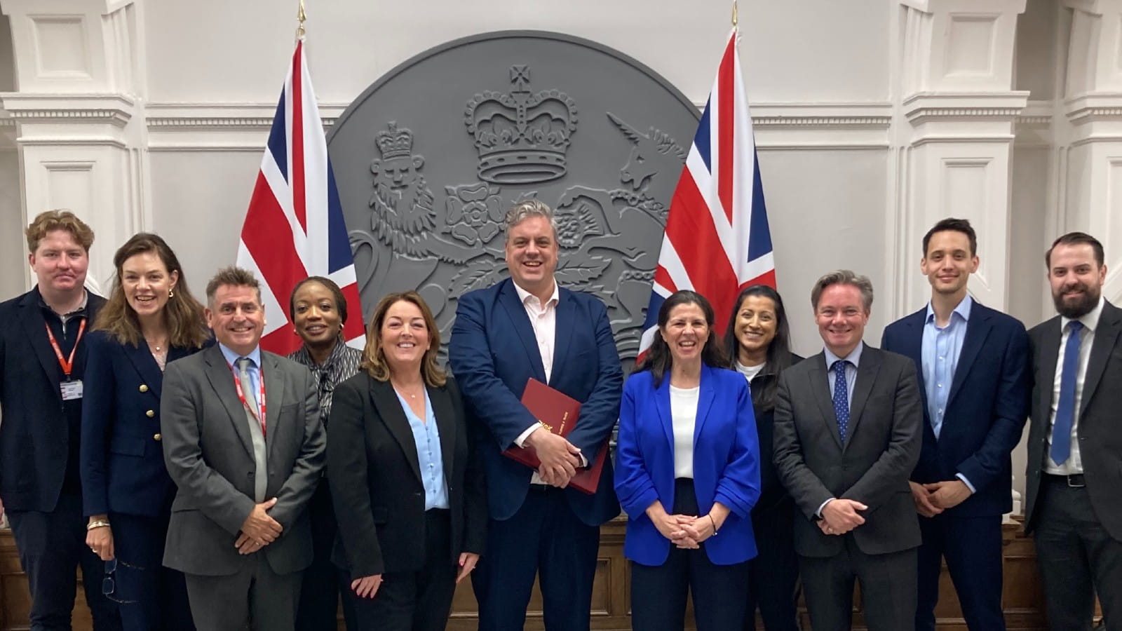 Group shot of the first meeting of the UK government's Small Business Regulatory Taskforce on 11 June 2026. ICAEW is represented by Iain Wright (third from right).