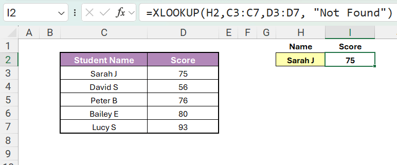 Excel spreadsheet screenshot