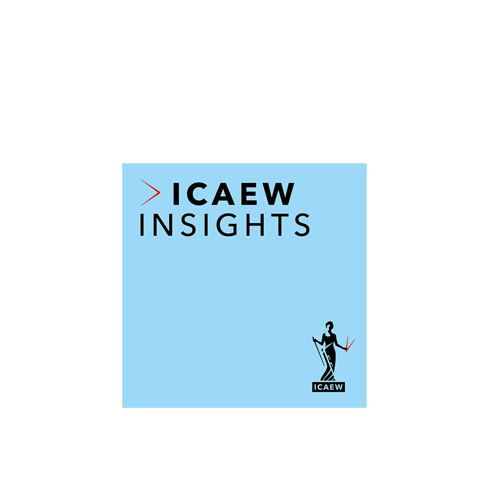 The words 'ICAEW INSIGHTS' and the ICAEW logo on a blue background