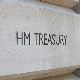 sign HM Treasury building sign stone
