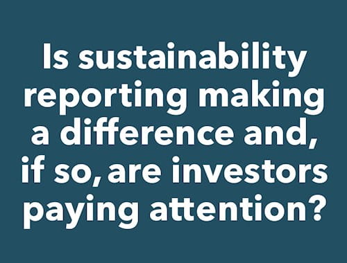 Graphic on sustainability reporting