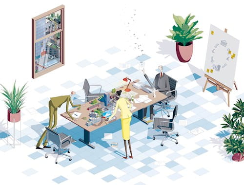 Graphic illustrating an office