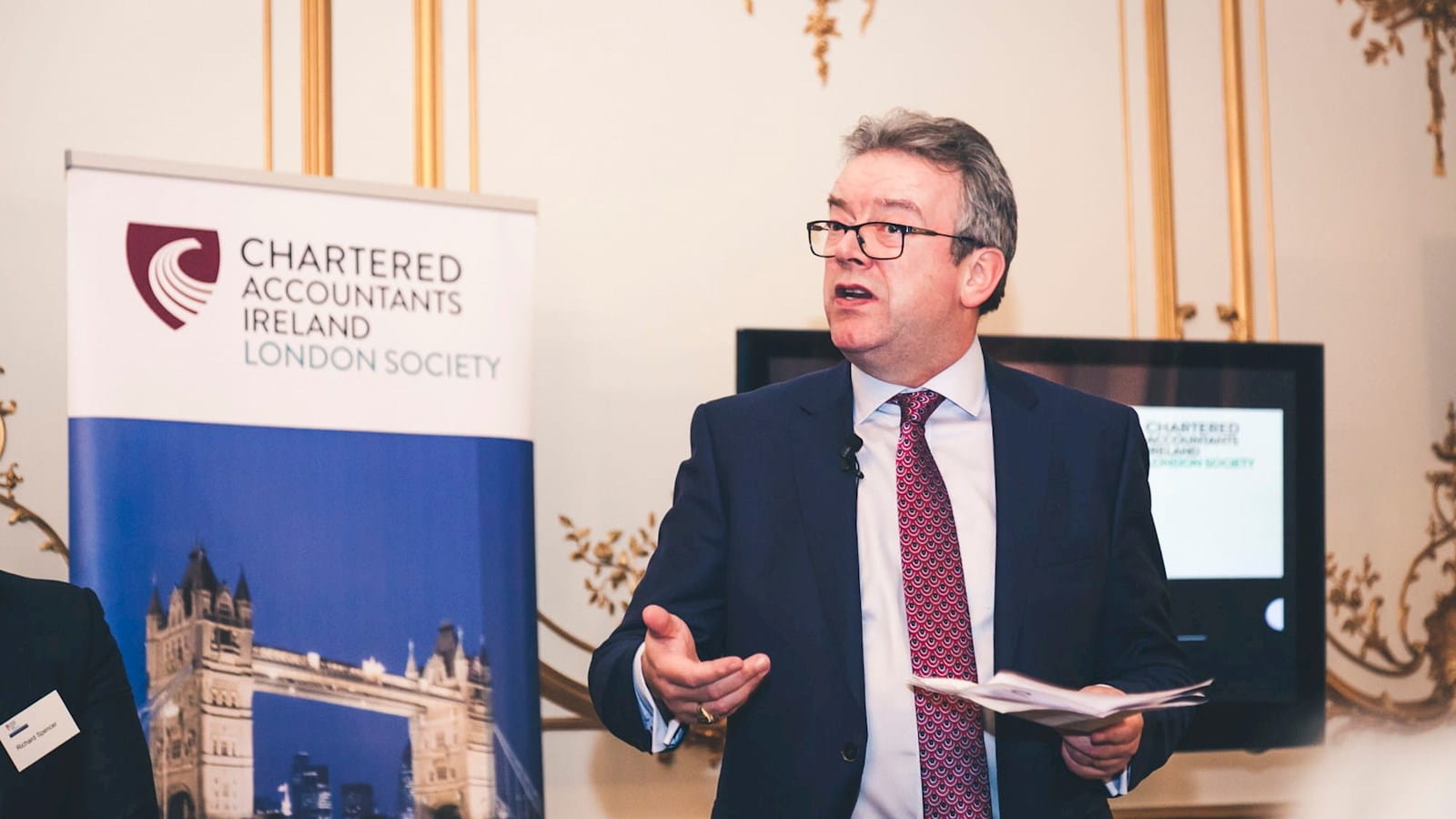 Dr Brian Keegan, Director of Advocacy and Voice for Chartered Accountants Ireland (CAI), speaking at a CAI London Society event in February 2020