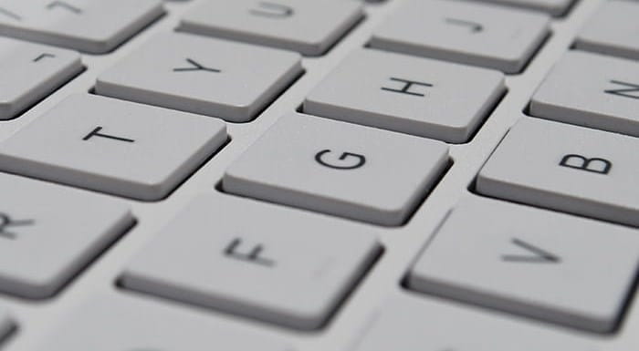 Close-up of letters on a keyboard