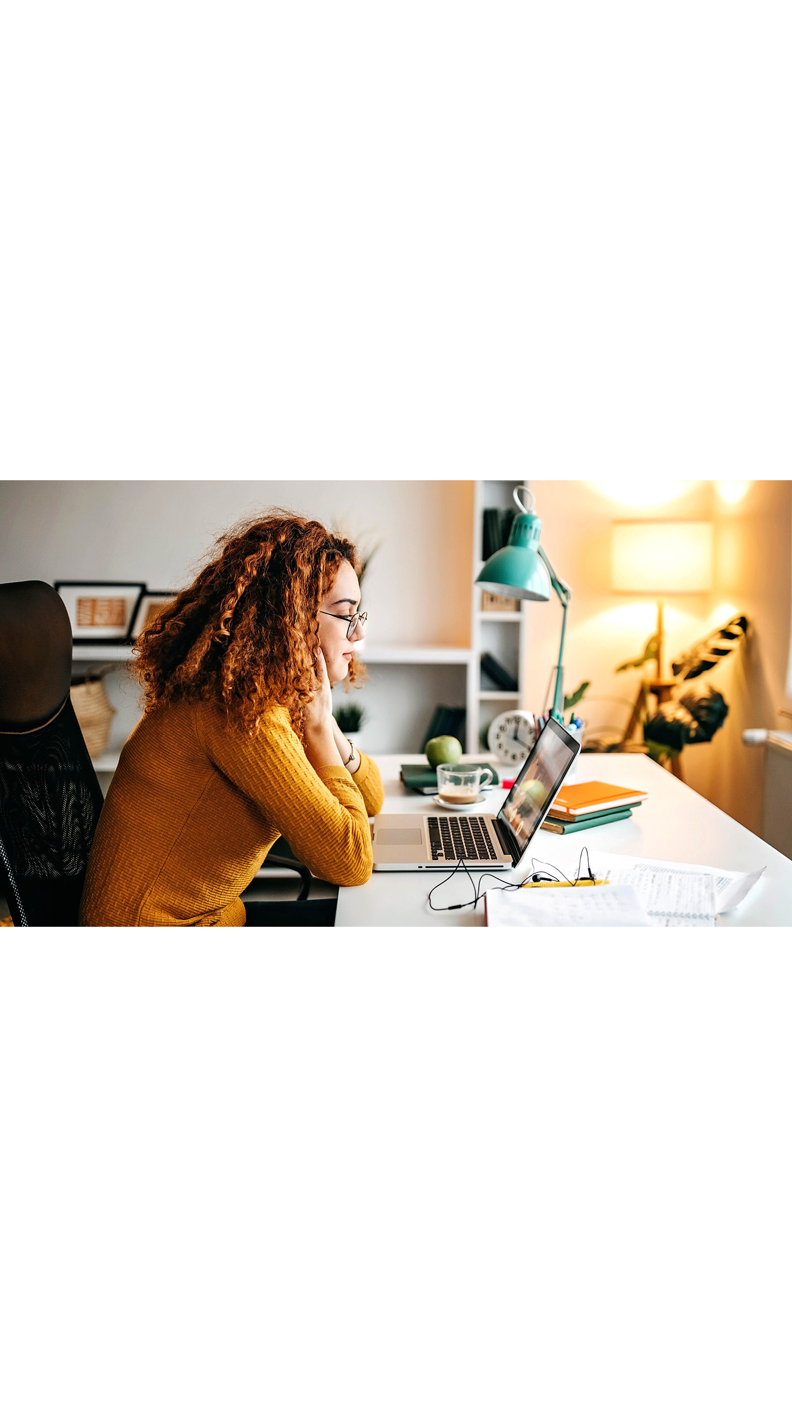 ICAEW Students exam methods young woman laptop desk studying