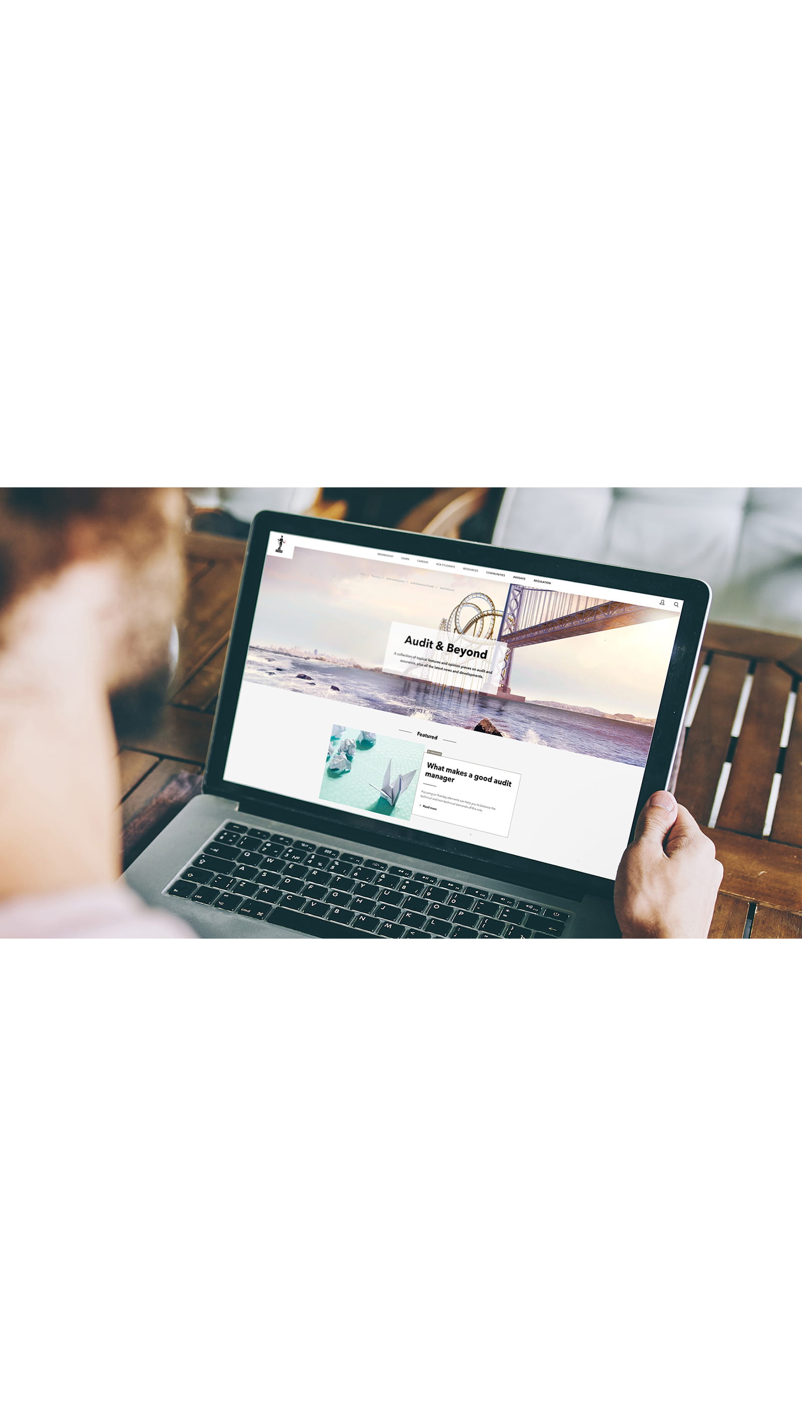 laptop screen website ICAEW Audit and Beyond A to Z faculties communities Students