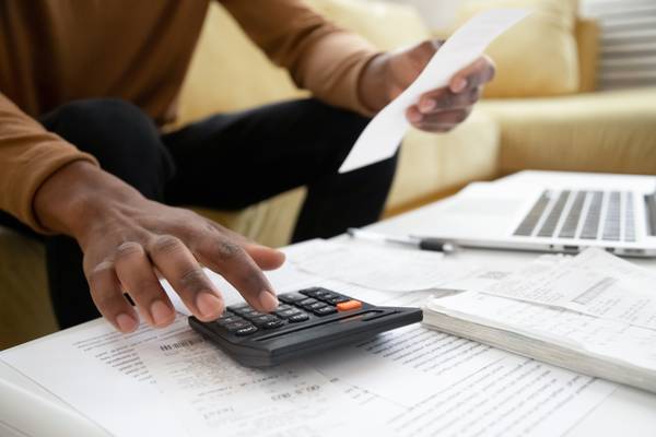 Calculator working accountant