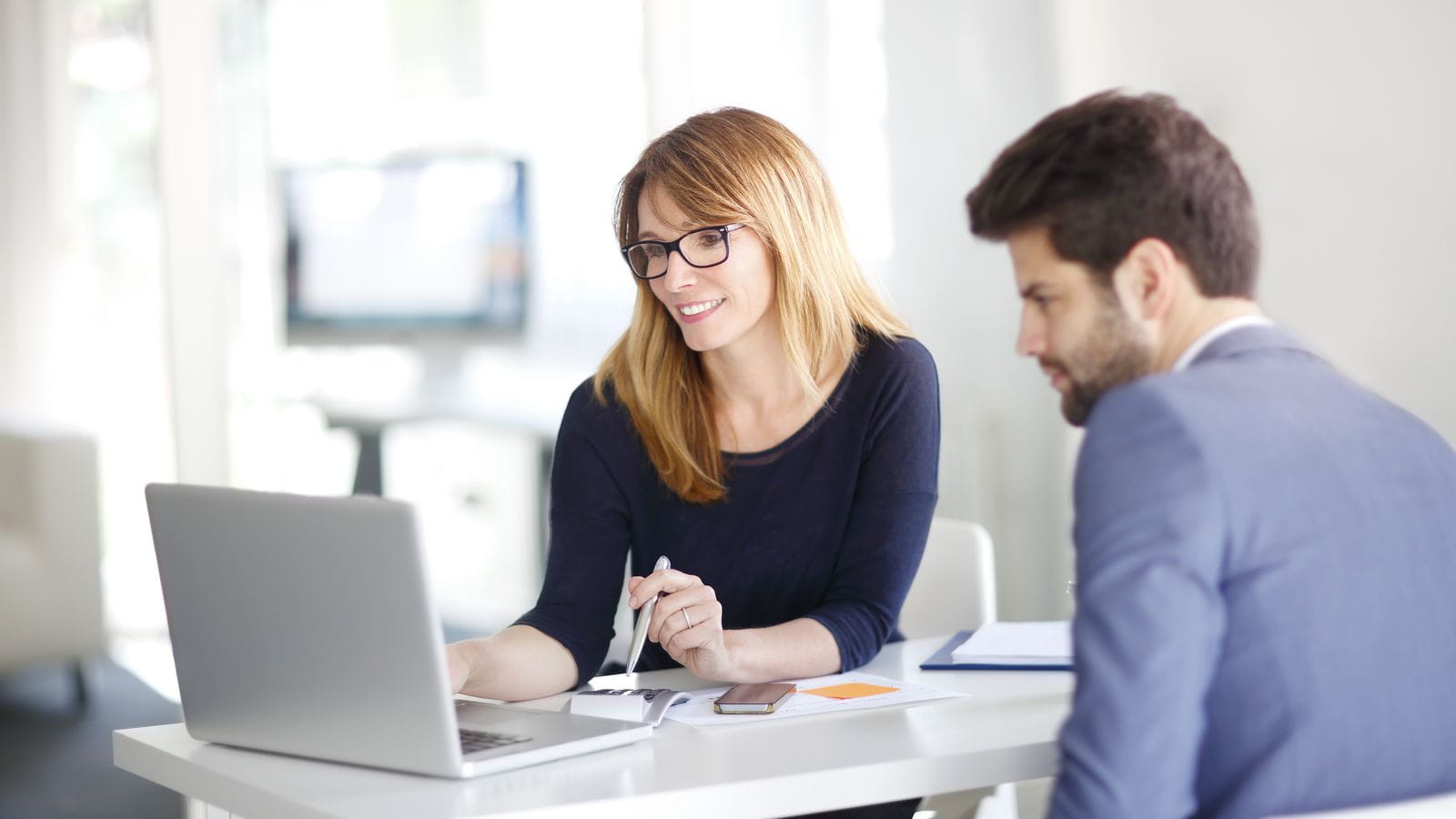 Couple working on project teamwork