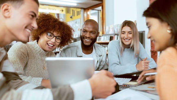 Mixed group of young professionals