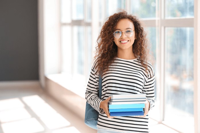 Female student at university campus