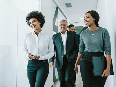 People walking in an office