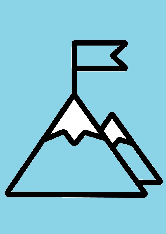 Icon representing  a mountain