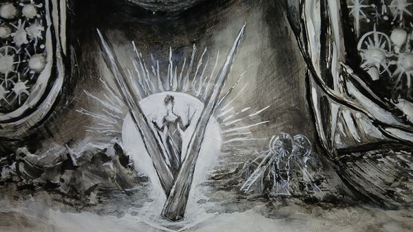 Picture of a frieze on a wall