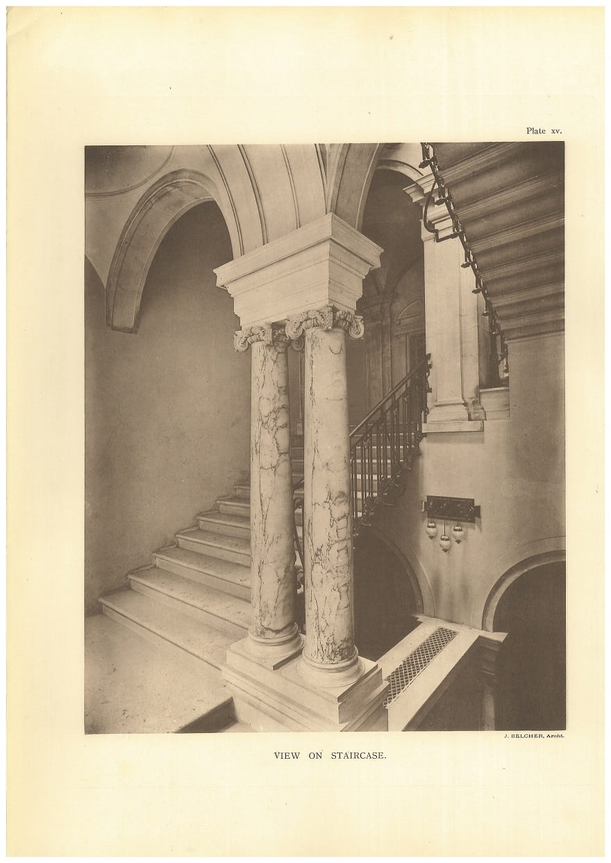 View on staircase, Chartered Accountants Hall