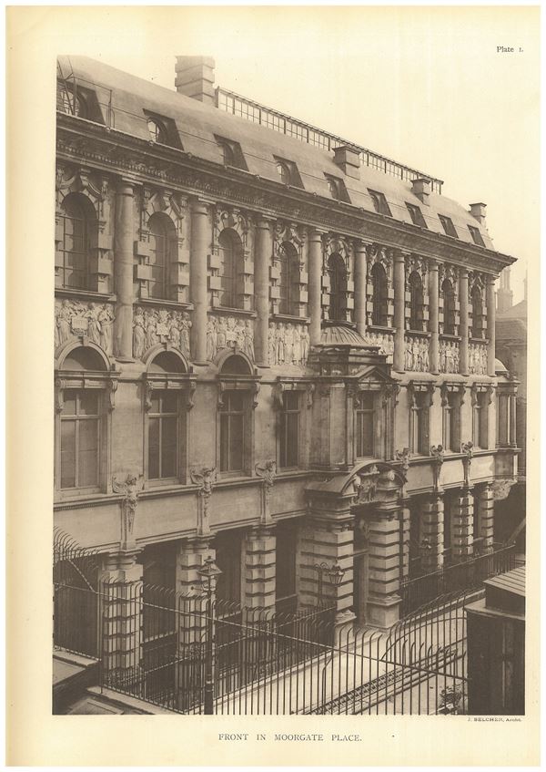 Front of Chartered Accountants Hall, Moorgate Place