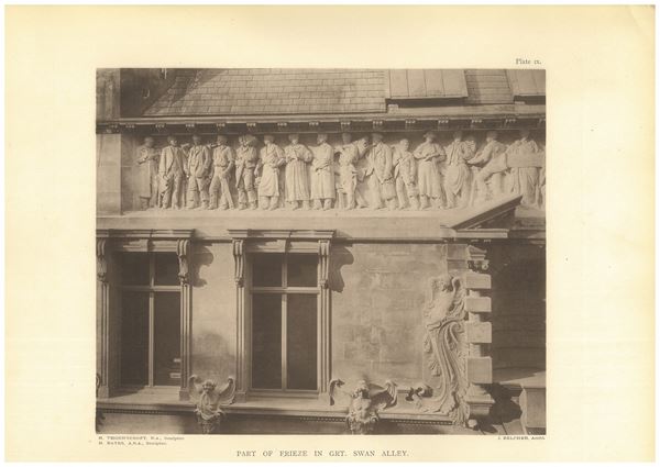 Front of frieze and entrance doorway, Chartered Accountants Hall