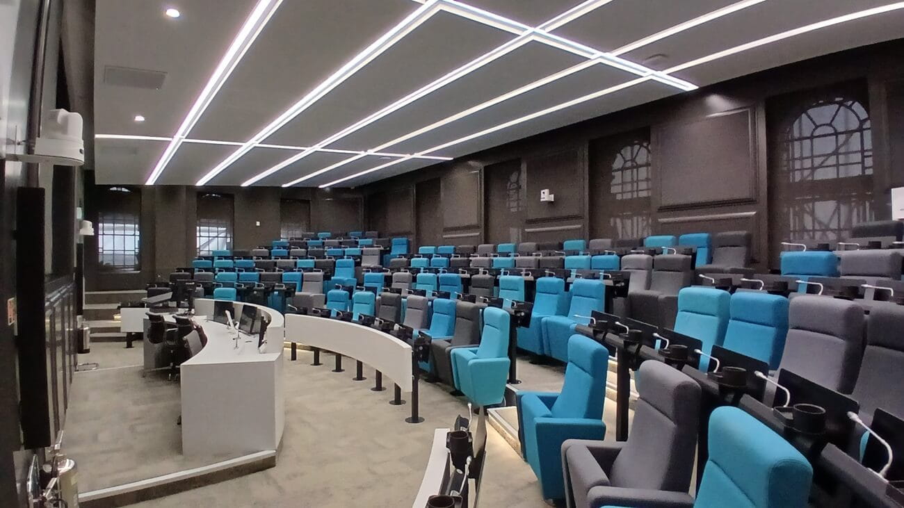 a small auditorium, empty