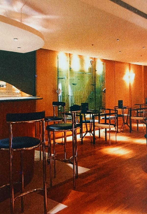 picture of any empty bar/restaurant with chrome furniture