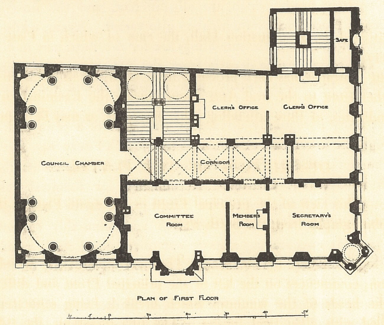 Plan of a building
