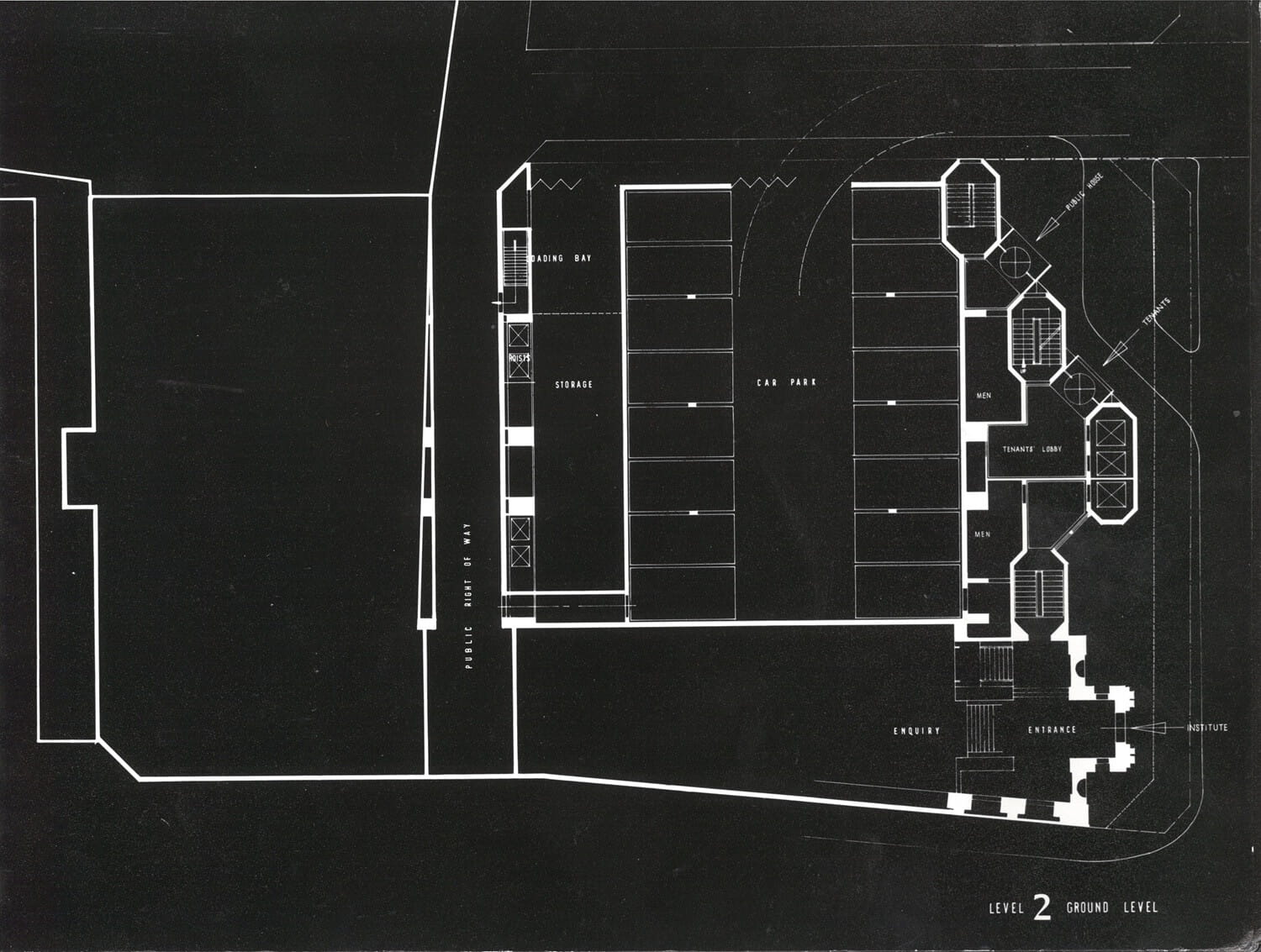 architect's plans in black and white