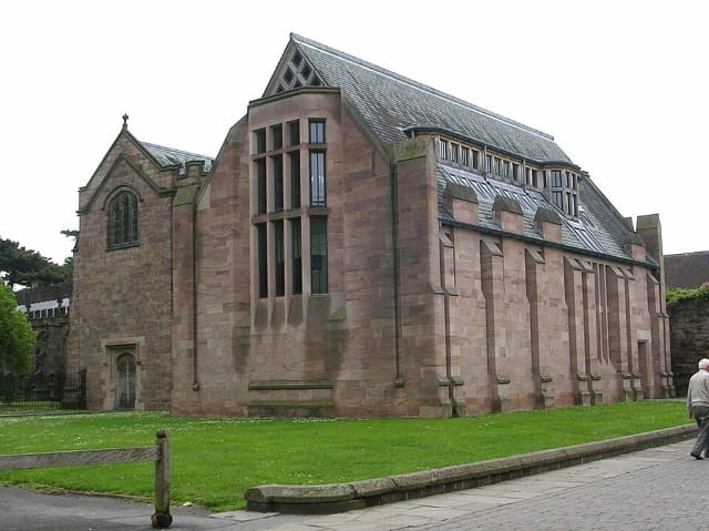 Sir William Whitfield’s new library building at Hereford Cathedral.
