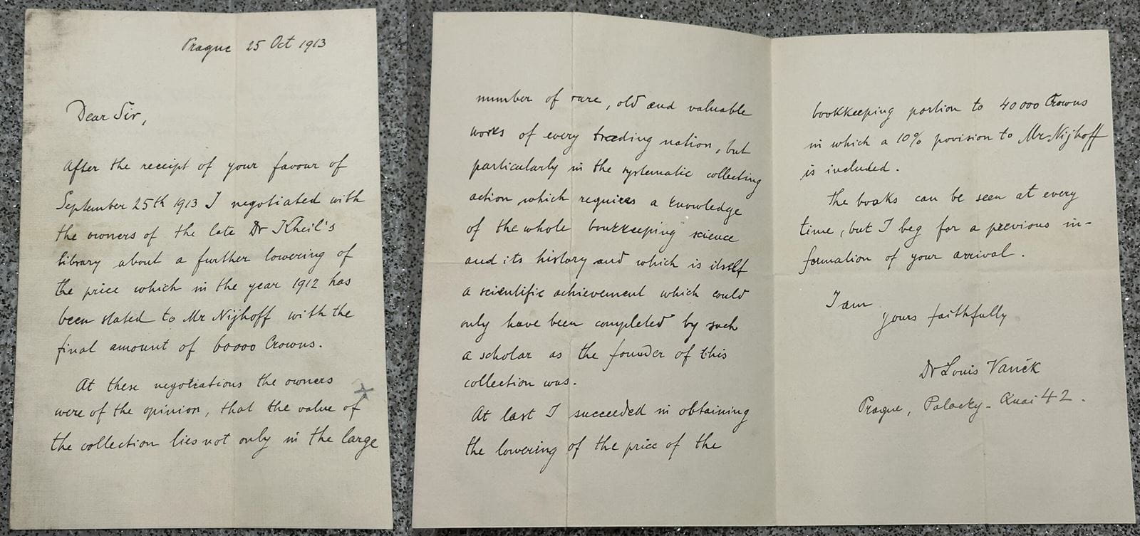 A photograph of a handwritten letter