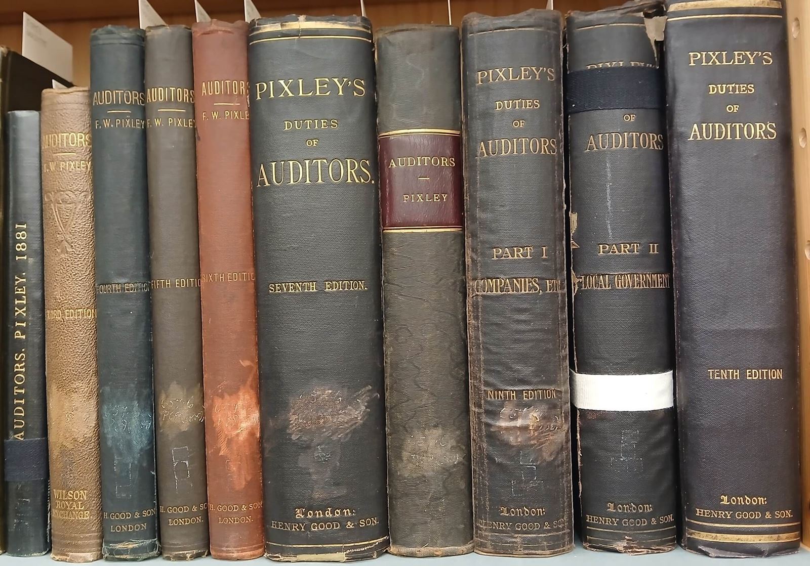 old books on a library shelf