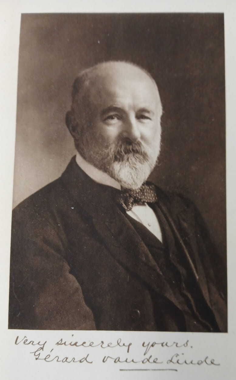 Vintage black and white photograph of an distinguished older man with pointy beard