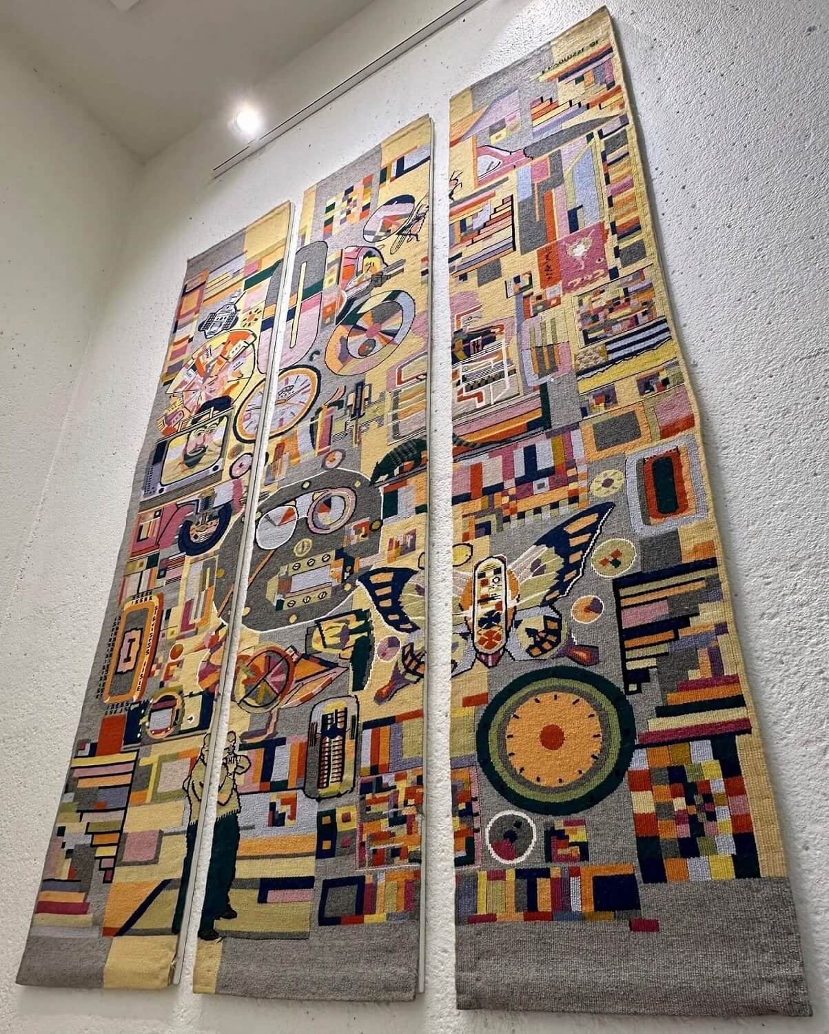 The tapestry 'A perspective on innovation', 1981 by Eduardo Paolozzi