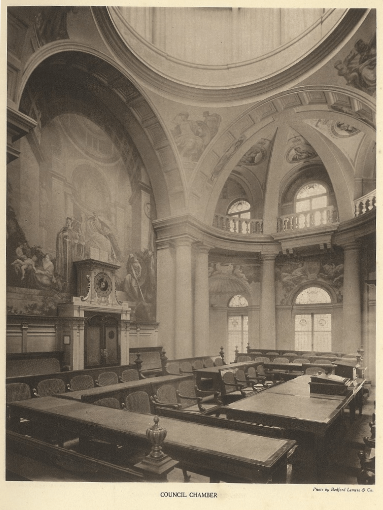 ICAEW council chamber, photographed 1936