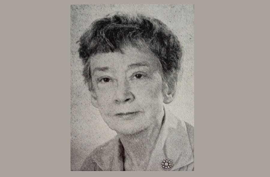 A vintage photograph of a middle aged woman