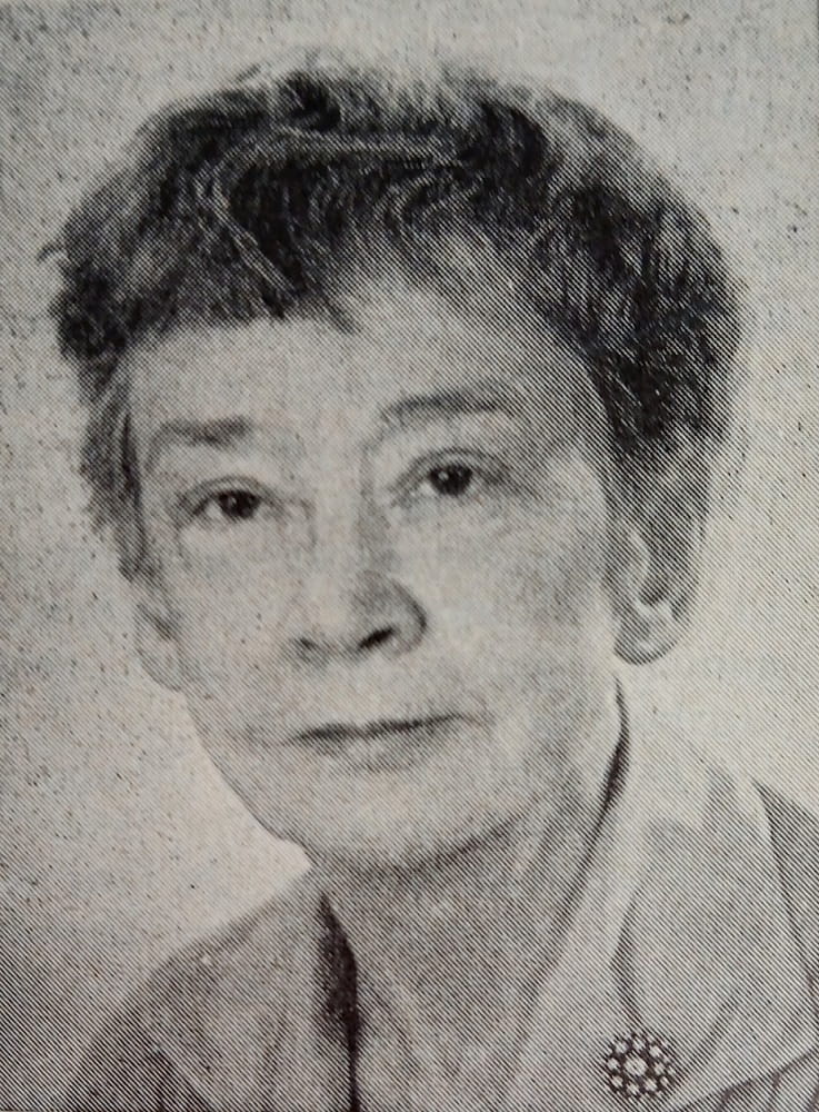 A vintage photograph of a middle aged woman