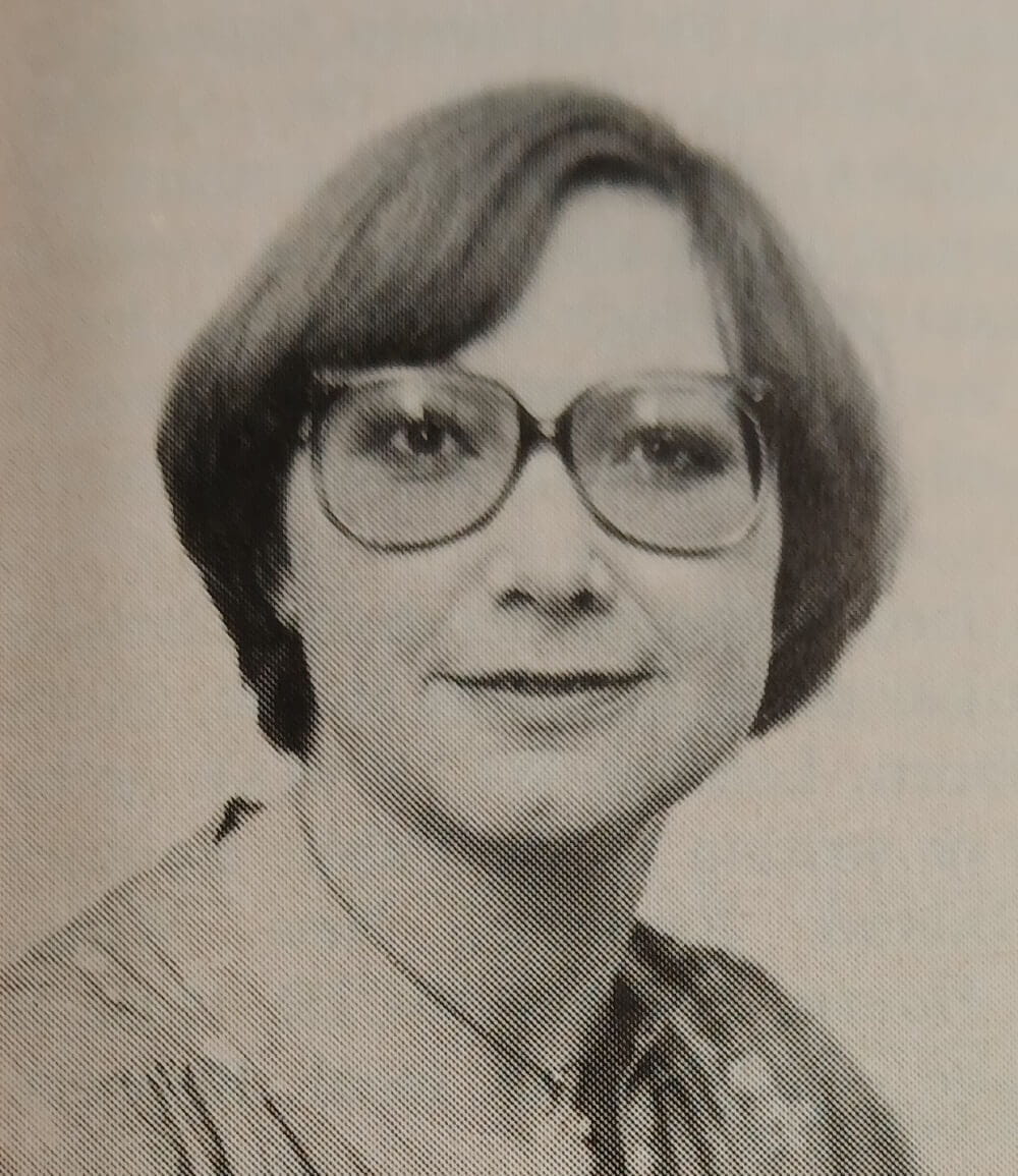 A vintage photograph of a middle aged woman