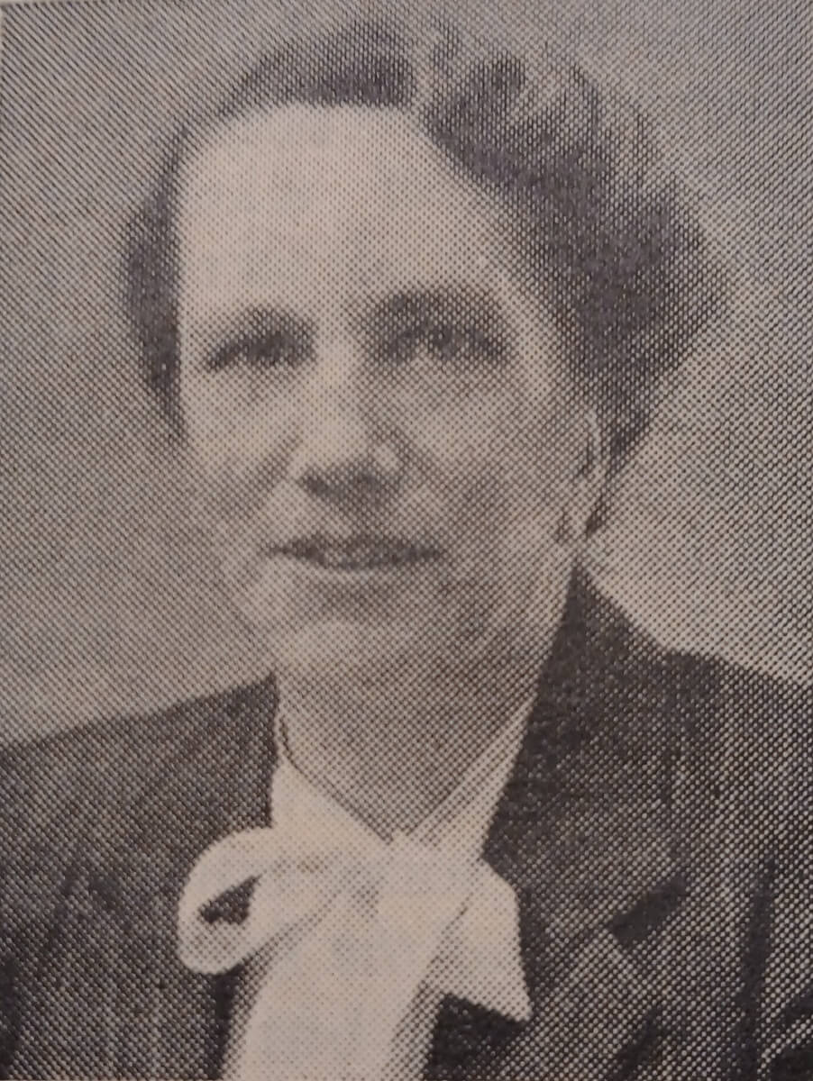 A vintage photograph of a middle aged woman