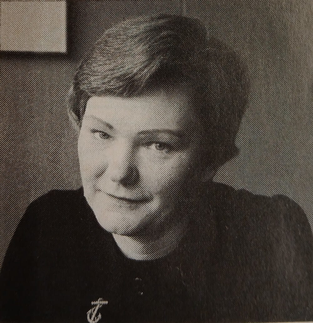 A vintage photograph of a middle aged woman