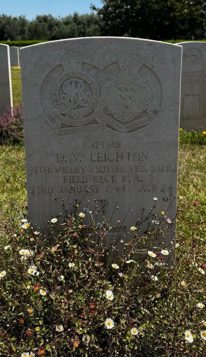 A picture of a grave in a war cemetery