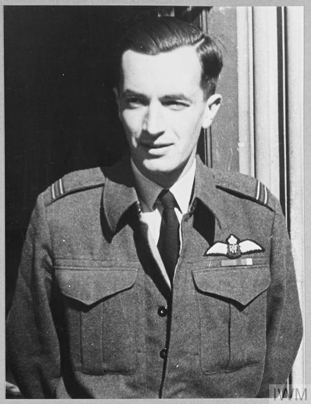 A head and shoulder shot  of a World War Two RAF Pilot