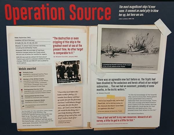 Photograph of a museum information panel